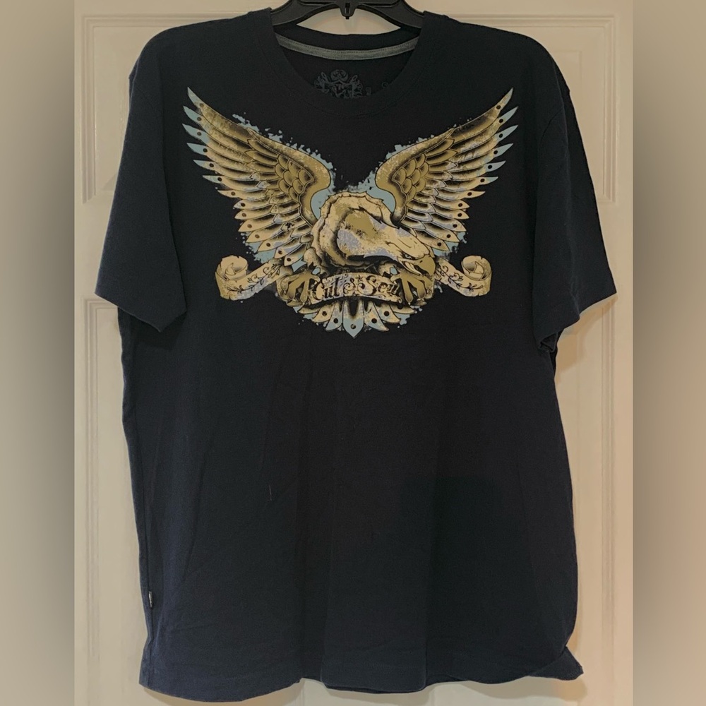 Marc Ecko Cut Sew Tee Shirt Eagle Tattoo Art Y2K 2000s Skate Ed Hardy Style